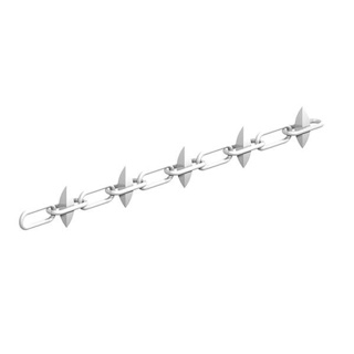 POLY CHAIN SPIKE ALTERNAT LINK | 1/4" 6MM WHITE