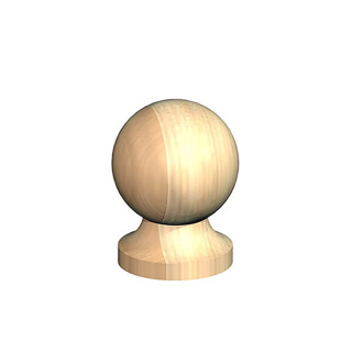 POST BALL & COLLAR FINIAL | 3" 75MM UNTREATED