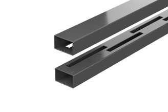 DURAPOST RAILS FOR UP TO 900MM  HEIGHT VERTICAL FENCE PANEL | 1829MM ANTHRACITE GREY  (PK2)