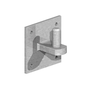 FG HOOK ON SQUARE PLATE | 4 X 5/8" 100X16MM GALV