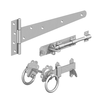 GM S/GATE KIT(RING GATE LATCH) | 18" 450MM GALV