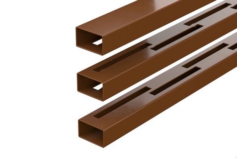 DURAPOST RAILS FOR FULL HEIGHT VENTO FENCE PANEL | 1829MM SEPIA BROWN (PK3)