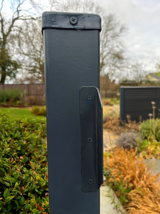 DURAPOST GATE STOP SET FOR WOODEN GATE | 6" 150MM ANTHRACITE GREY