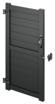 DURAPOST SLEEK ALUMINIUM PRIVACY GATE | 1.76M x 0.9M BLACK