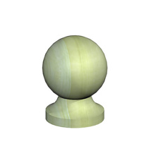 FM BALL FINIAL & BASE PACK 2 | 4" 100MM GREEN TREATED