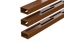 DURAPOST RAILS FOR FULL HEIGHT VERTICAL FENCE PANEL | 1829MM SEPIA BROWN(PK3)